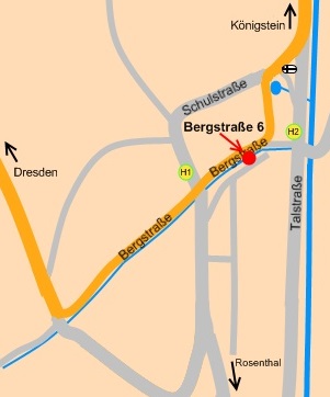 die Anreiseskizze in Bielatal