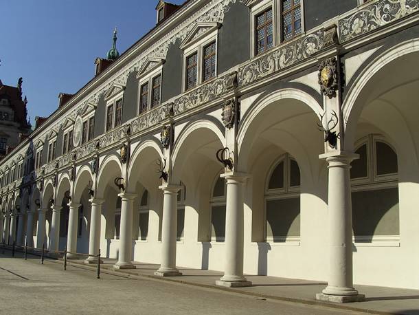 am Fürstenzug in Dresden